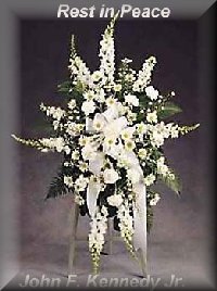 memorial flowers for John F. Kennedy Jr.
